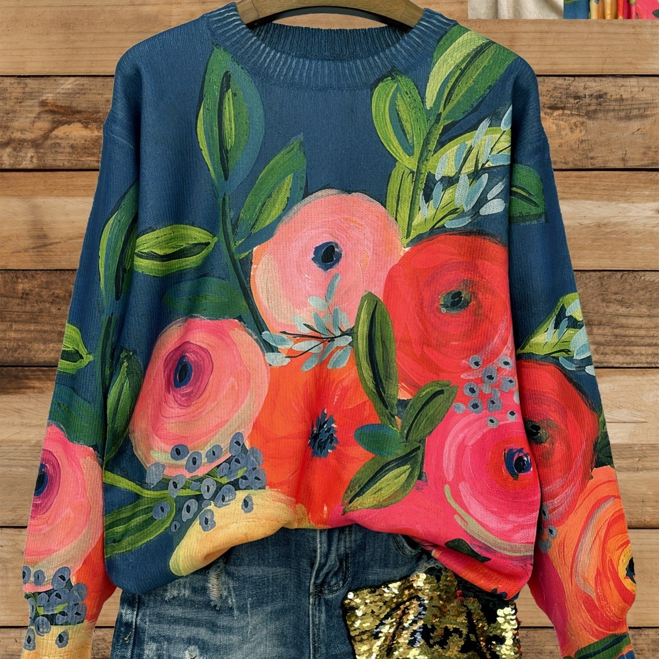 Custom Photo Digital Print Long-Sleeve Top