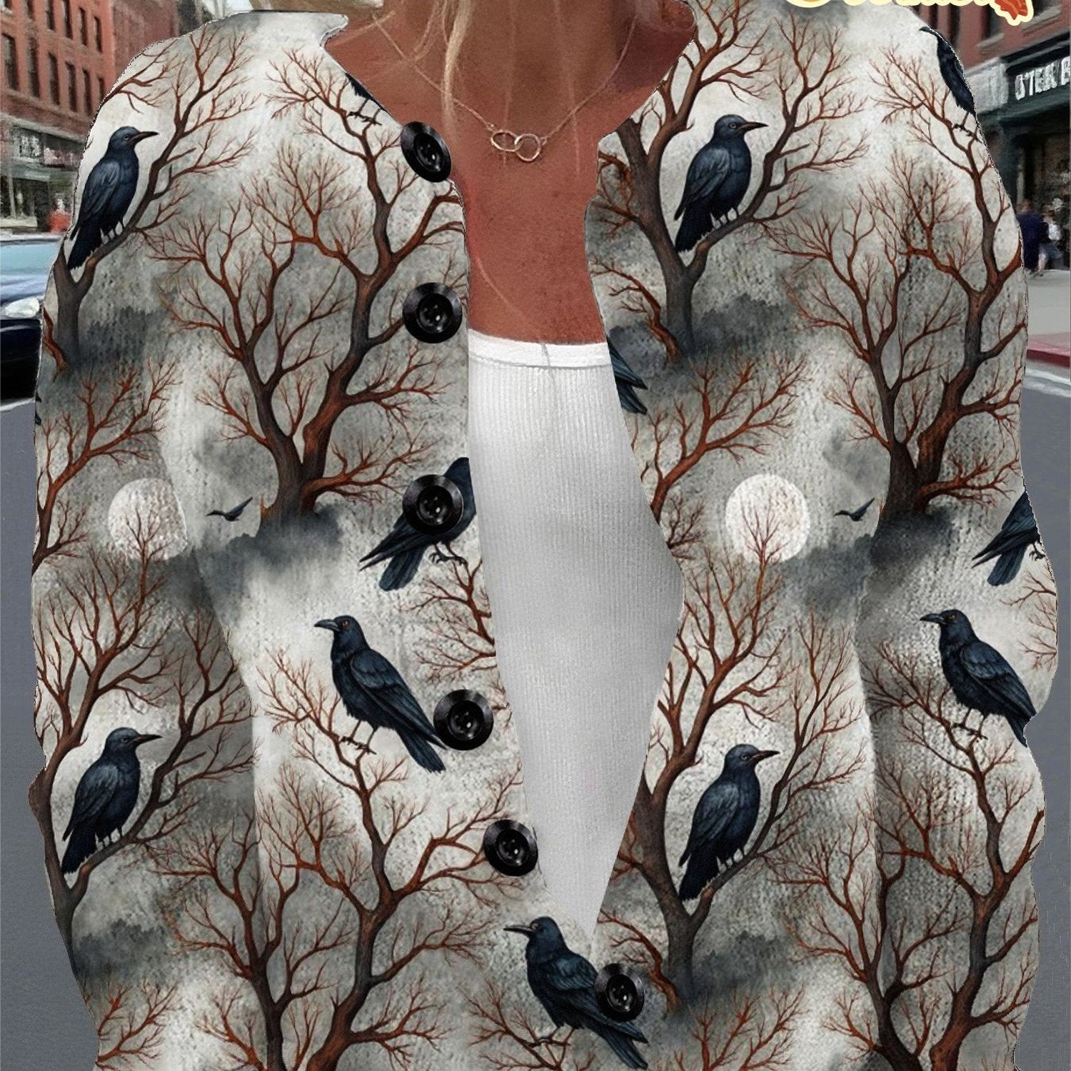 Custom Photo Digital Print Long-Sleeve Top