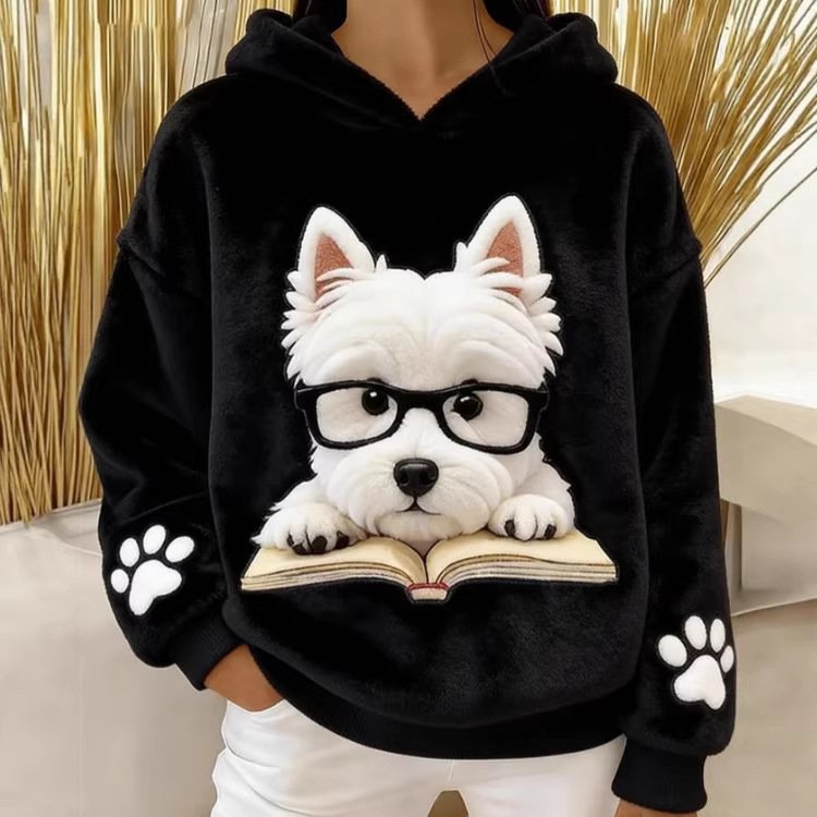 3D Print Cat Hoodie Double Hoods Loose Fit