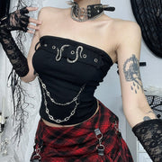 Sexy Snake-Print Tube Top for Women