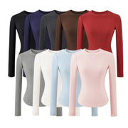 Women's Thermal Brushed Waist-Cinching Long-Sleeve Tee