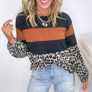 Relaxed Fit Crew-neck Sweatshirt with Color-block Print