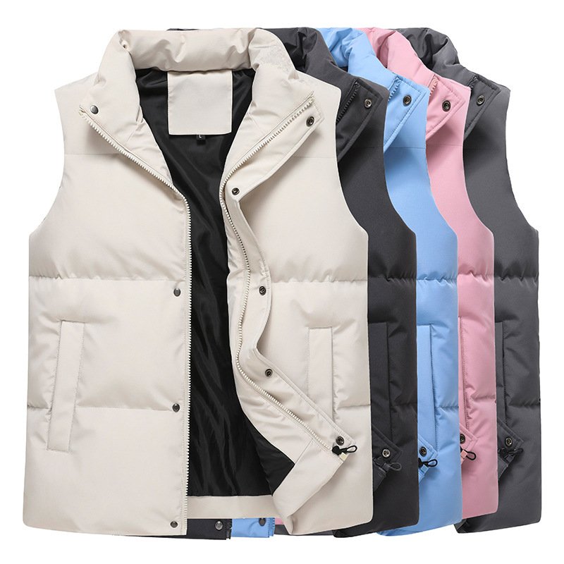 Stay Warm in Style - Solid Color Casual Vest for Women
