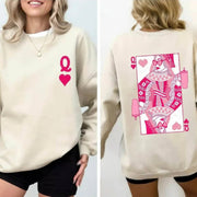Cozy Streetwear Hoodie with Red Heart Graphic