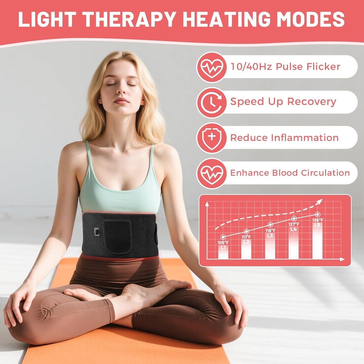 Red Light Waist Belt for Face and Body