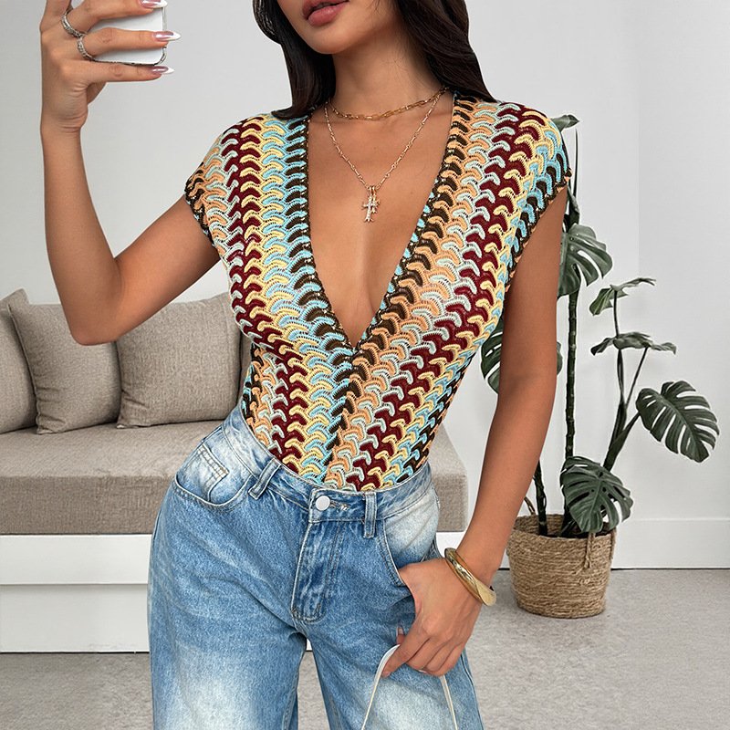 Colorful Striped Jumpsuit for Women