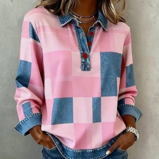 Retro 3D Digital-Print Hoodie for Women