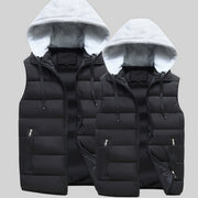 Men's Loose Fit Winter Hooded Vest Coat