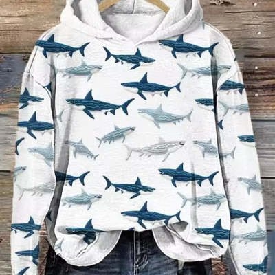Women's Graphic Hoodie with Hood - Trendy Streetwear Style