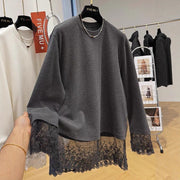 Long-Sleeve Loose-Fit Plus-Size Tee for Women