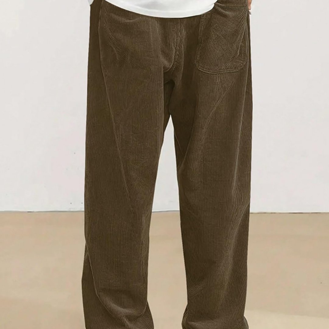 Loose-Fit Men's Drawstring Trousers for Casual Wear