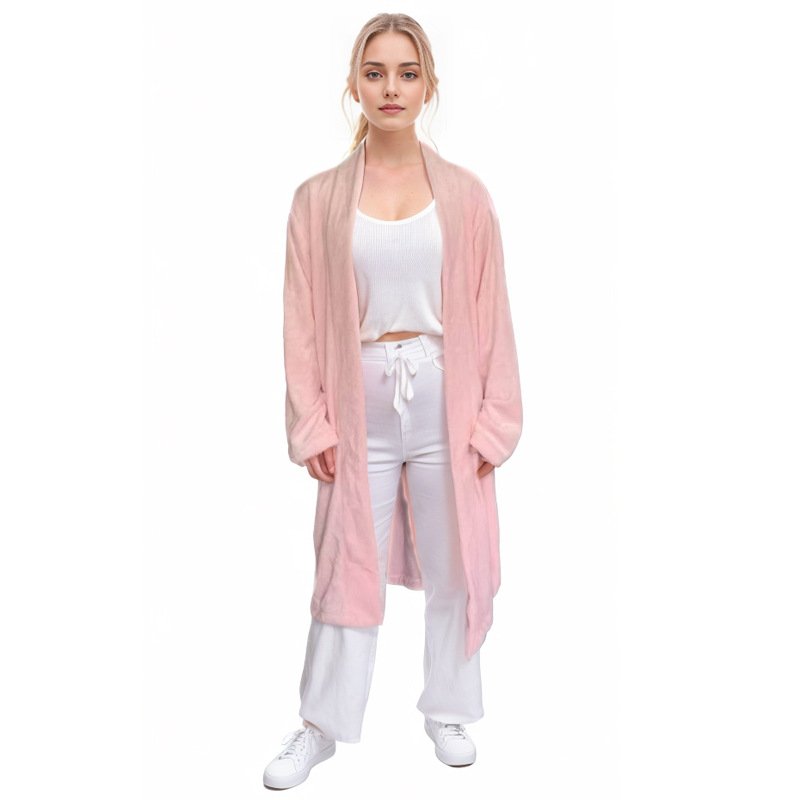 Cozy Minimalist Long Sleeve Loungewear Jacket
