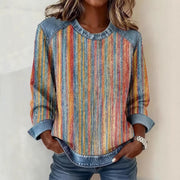 Women's 3D Tie-Dye Crew Neck Pullover Sweatshirt