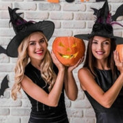 Halloween Ruffled Witch Hat for Women