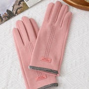 Winter Touchscreen Gloves for Women with Fleece Edges