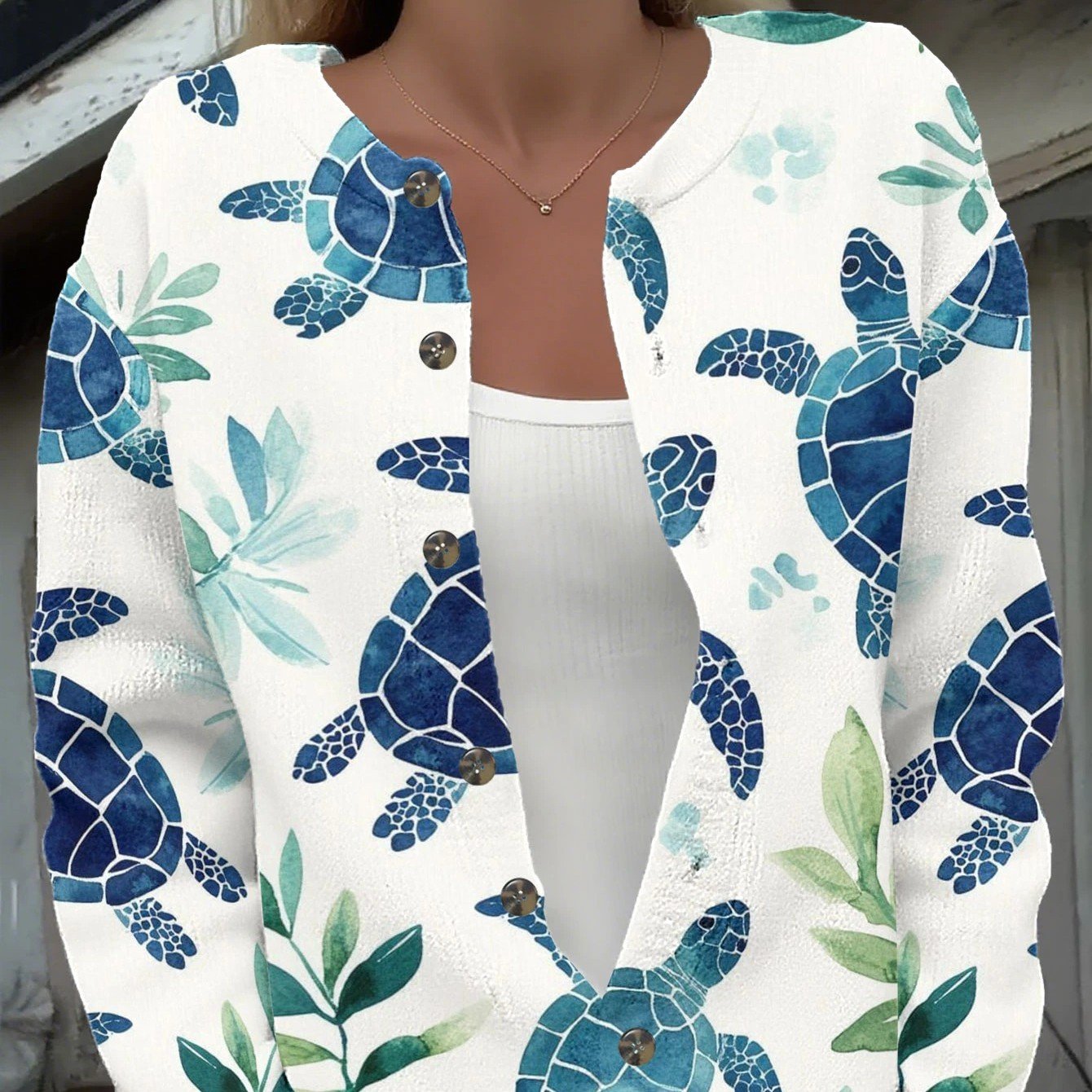 Custom Photo Print Long Sleeve Women's Digital Top