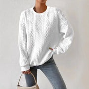 Relaxed Fit Crew-neck Sweatshirt for Women - Laid-back Style