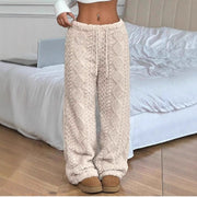 Solid Color Front Tie Casual Women's Pants