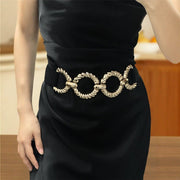 Geometric Chain Belt - Hand-Painted Buckle Accessory