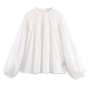 Womens Stylish Casual Lapel Top Long-Sleeve Shirt
