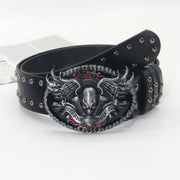 Edgy Leather Belt for Girls - Punk Rivet Accessory