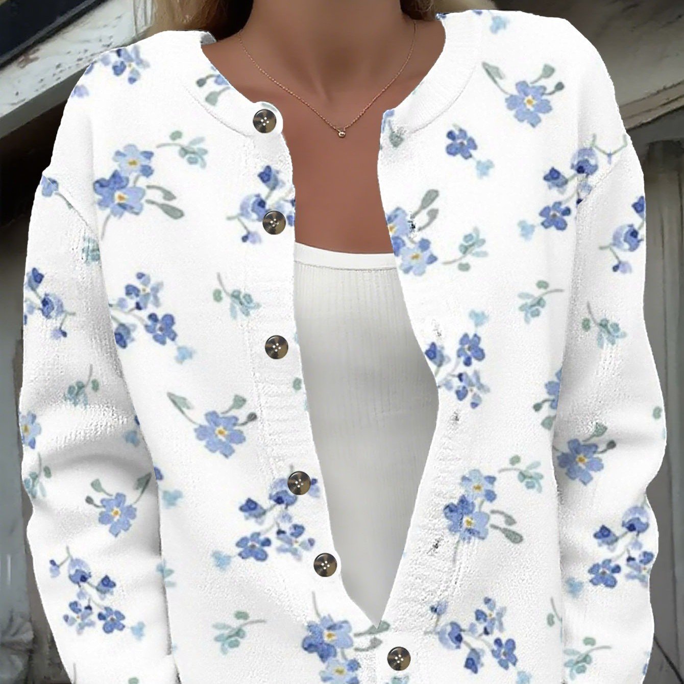 Custom Photo Digital Print Long-Sleeve Top