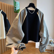 Cozy Patchwork Sweatshirt for Women
