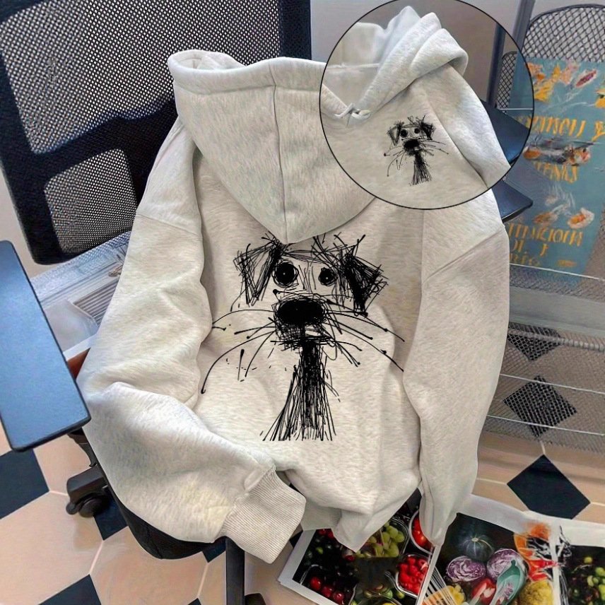 Personalized Cartoon Print Hoodie for Women