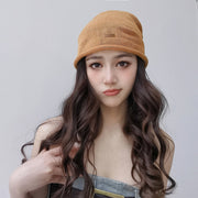 Breathable Linen Fisherman Hat with Leather Label