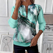 Christmas Floral Long Sleeve Sweatshirt for Women