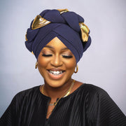 Color-Blocked Braided Hat for Women