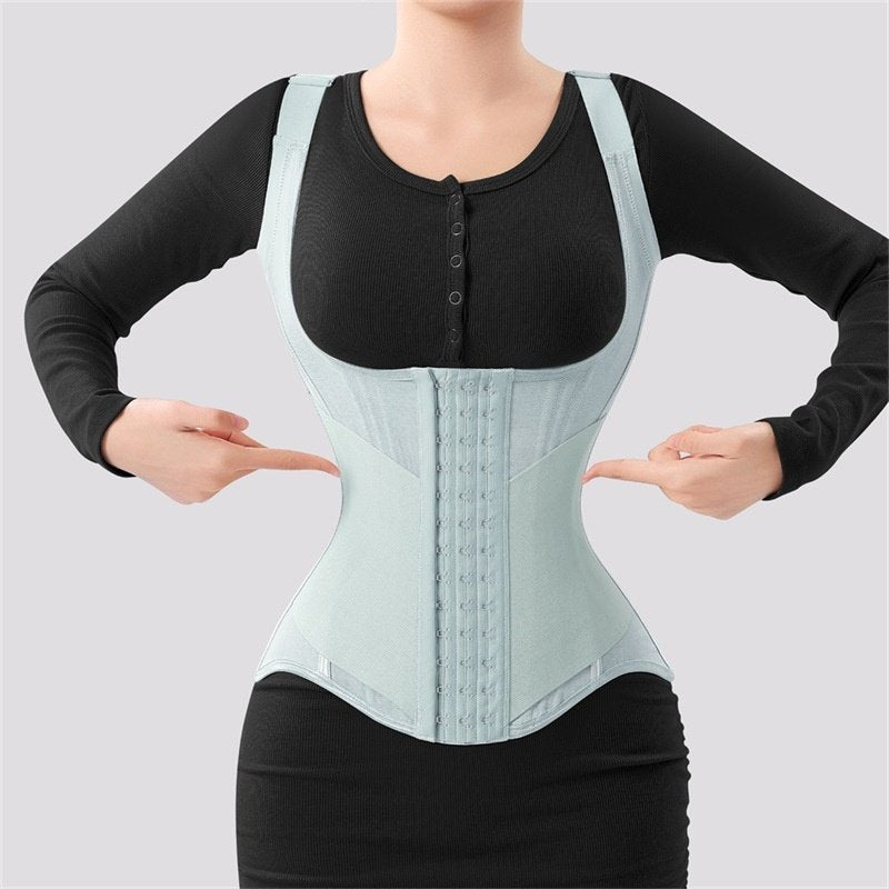 Back Support Vest for Straight Posture, Breathable Mesh Fabric, Adjustable Waistband