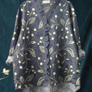 Women's Printed Round Neck Casual Shirt
