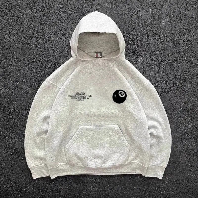 Retro Graphic Hoodie for Women - Classic 8-Ball Design