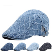 Retro Denim Beret - Laid-back Summer Hat