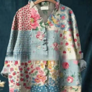 Plus-Size Printed Crew-Neck Casual Tee