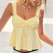 Slim-Fit Knitted Camisole Tops for Women