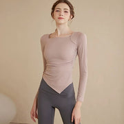 Women's Long-Sleeve Athletic Yoga Top for Gym & Fitness
