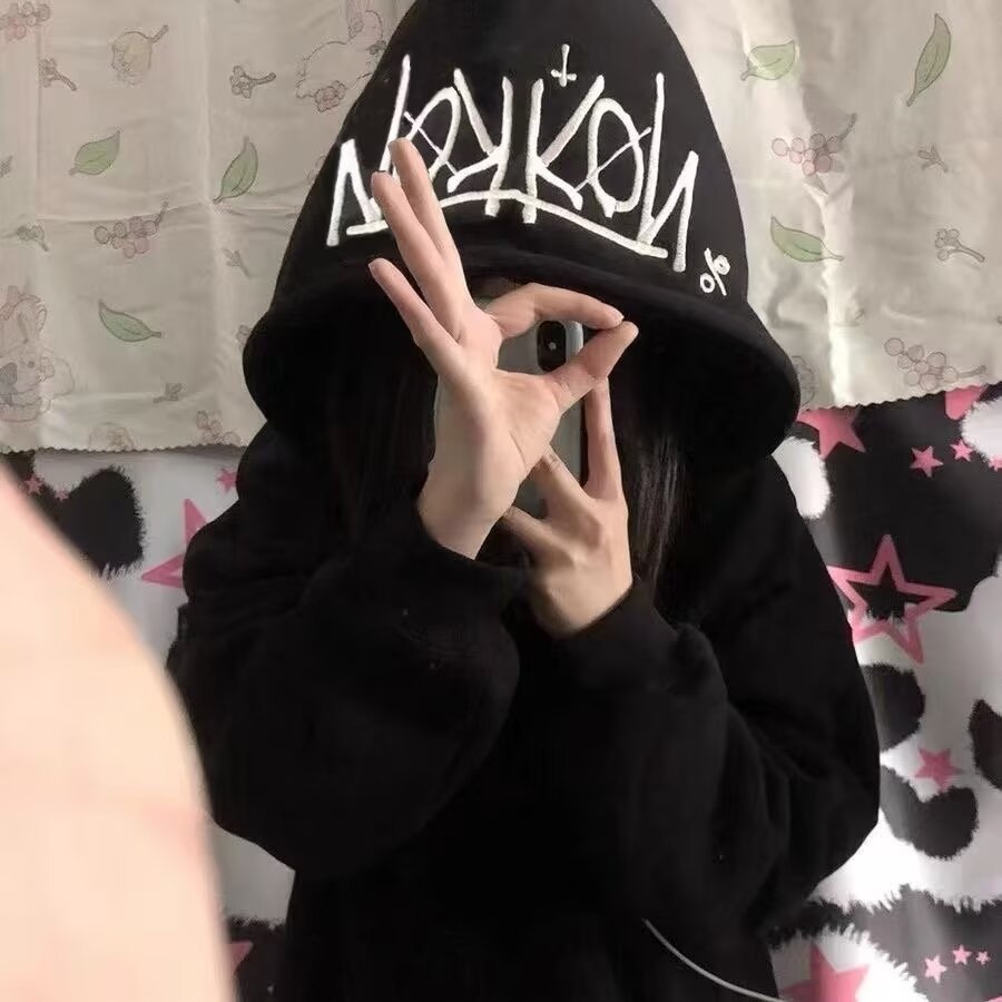 Cozy Gray White Hoodie for Women Autumn Winter
