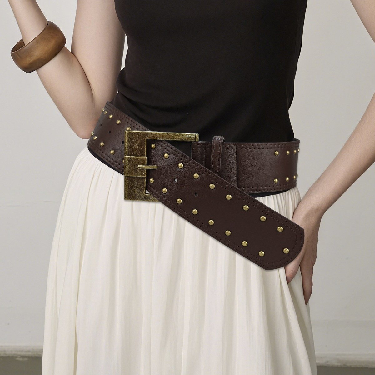 Retro Punk Leather Belt