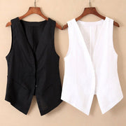 Linen Short Vest Undershirt for Women - Casual Chic