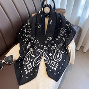 Retro Cashew Print Square Scarf for Women