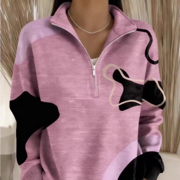 Cozy Half-zip Pullover Hoodie for Women