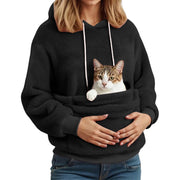 Cozy Flannel Hoodie for Women - Pet-Friendly Design