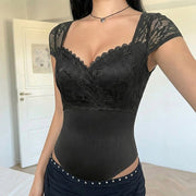 Sexy Lace Jumpsuit for Women - High Waist One-piece Swimsuit