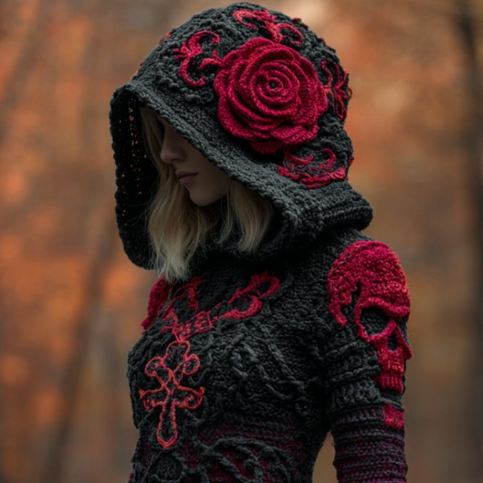 Floral Hooded Sweatshirt for Women - Retro Chic Style