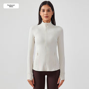 Lightweight Elastic Yoga Coat – Long Sleeve, Breathable & Stretchy
