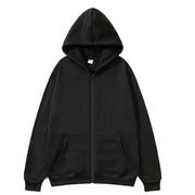Loose-fit Women's Zip-up Hoodie Sweatshirt Jacket
