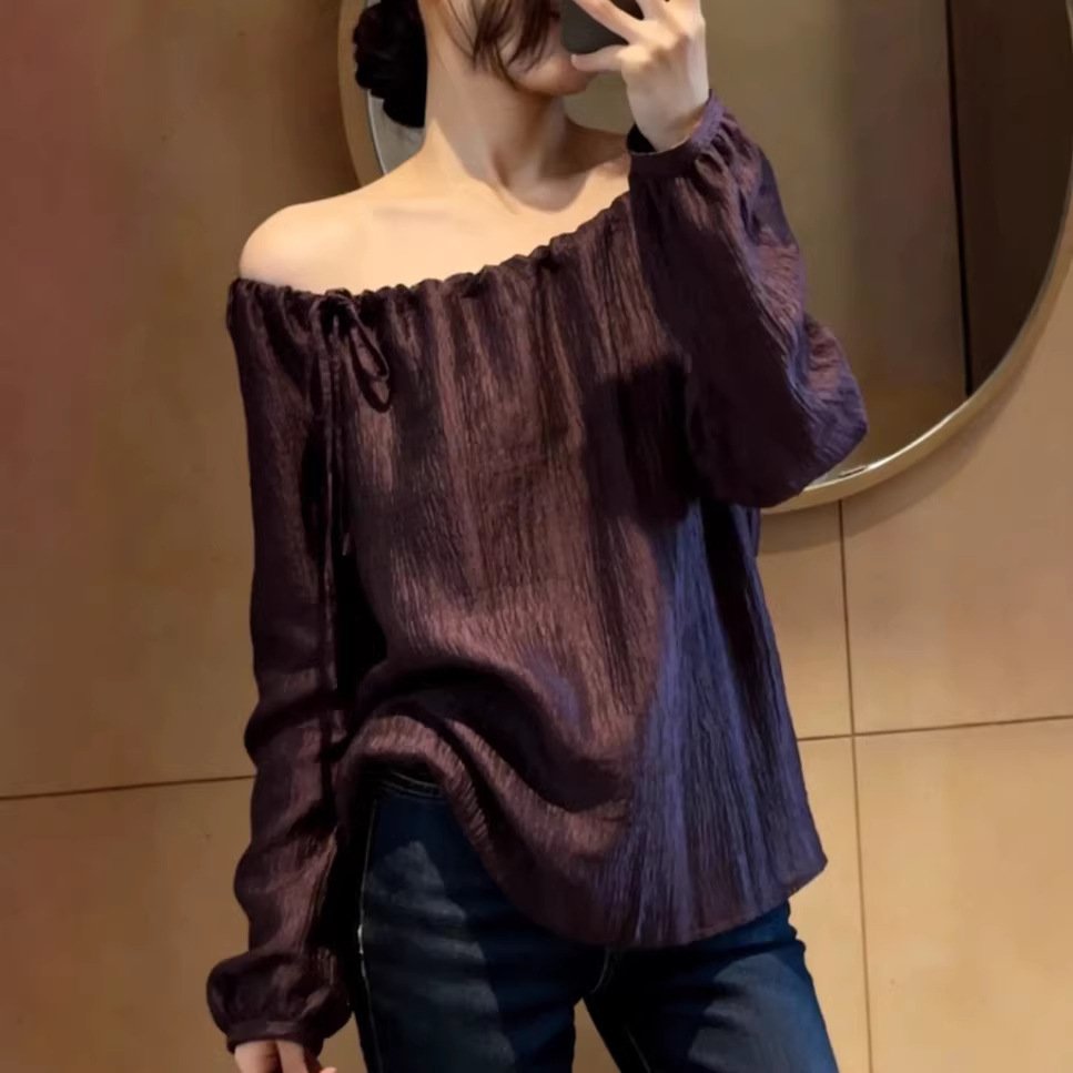 Chic French-Style Long-Sleeve Women's Top