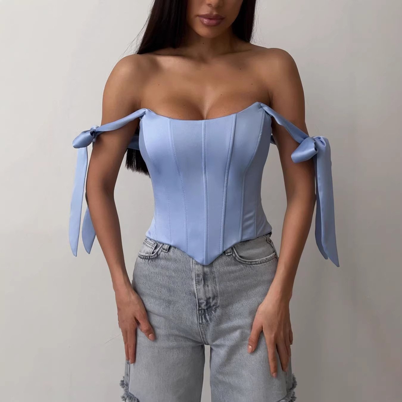Lace-up Fishtail Top